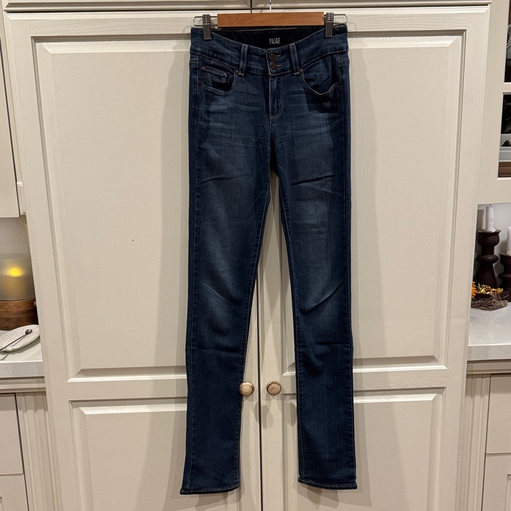 PAIGE Women's Dark Blue Skinny Jeans